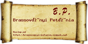 Brassoványi Petúnia névjegykártya